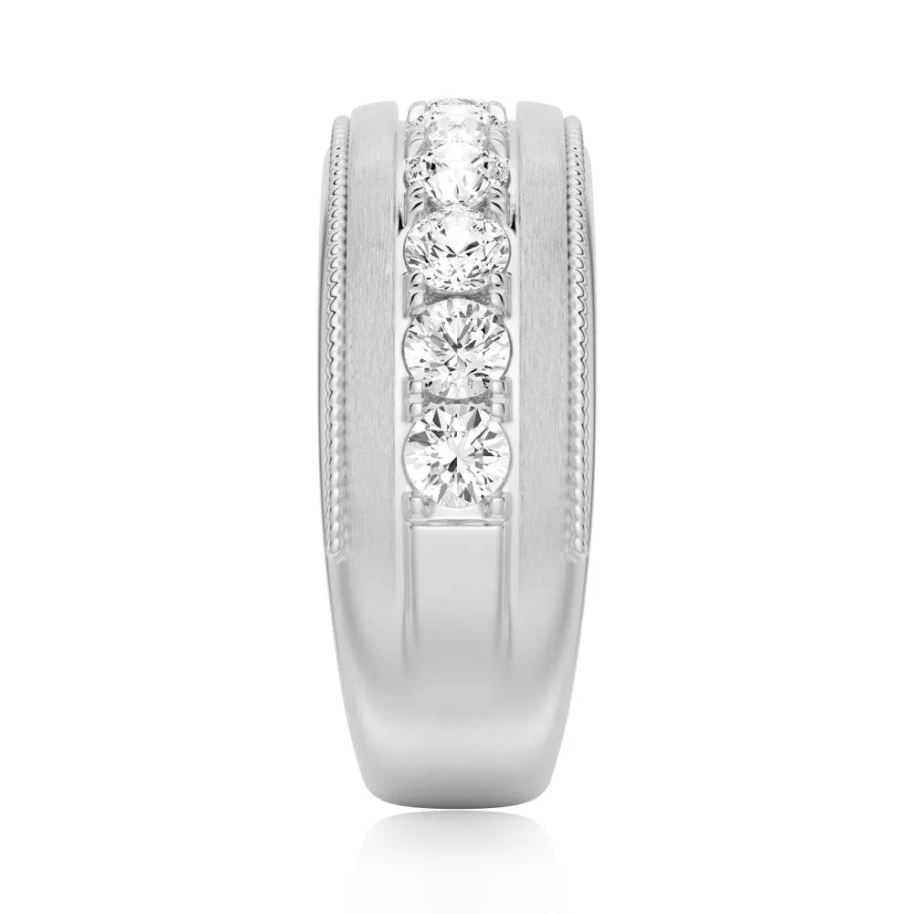 9mm Moissanite Men's Wedding Band