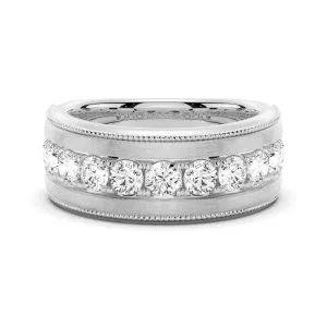 9mm Moissanite Men's Wedding Band