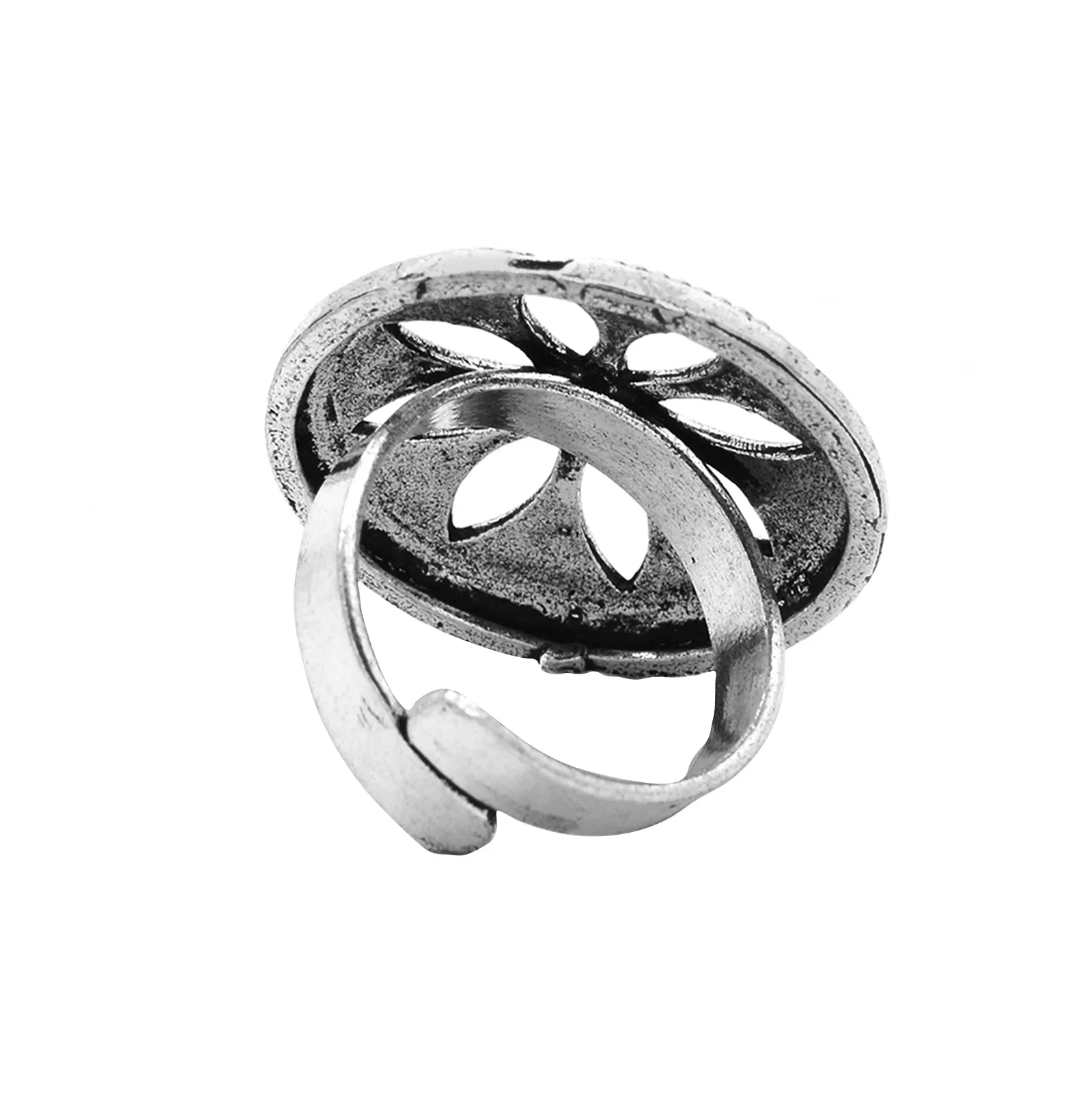 Adya Silver Floral Ring