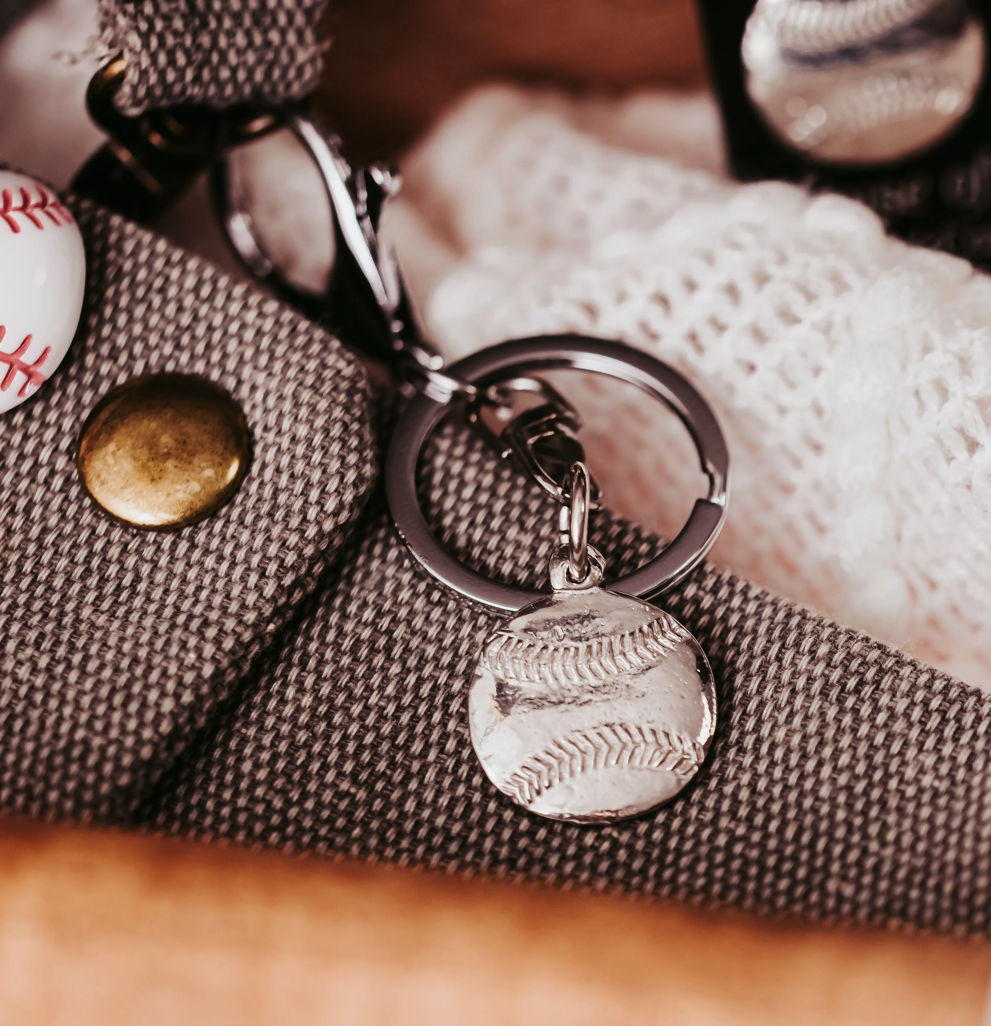 Baseball Softball Gift - Necklace - Earrings - Keychain Bag Charm