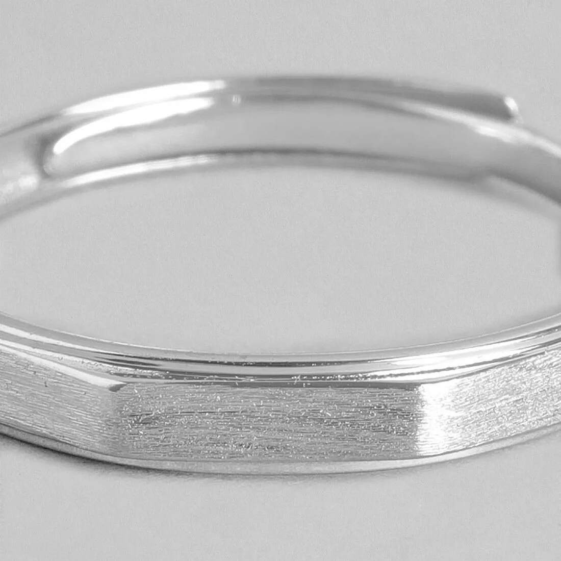 Bold and Versatile Adjustable Sterling Silver Ring for Him (Adjustable)