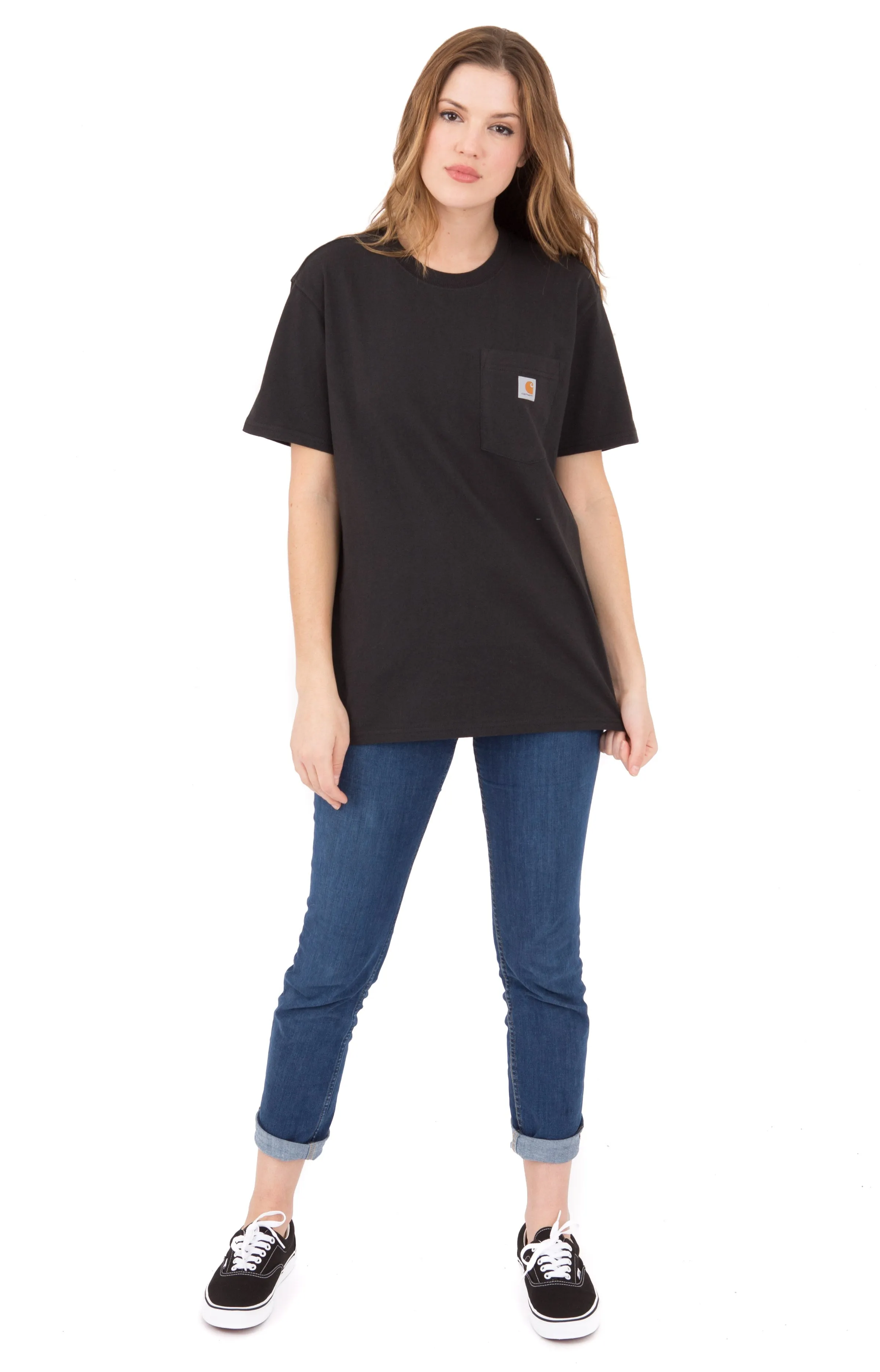 Carhartt Women's WK87 Pocket T-Shirt - Black