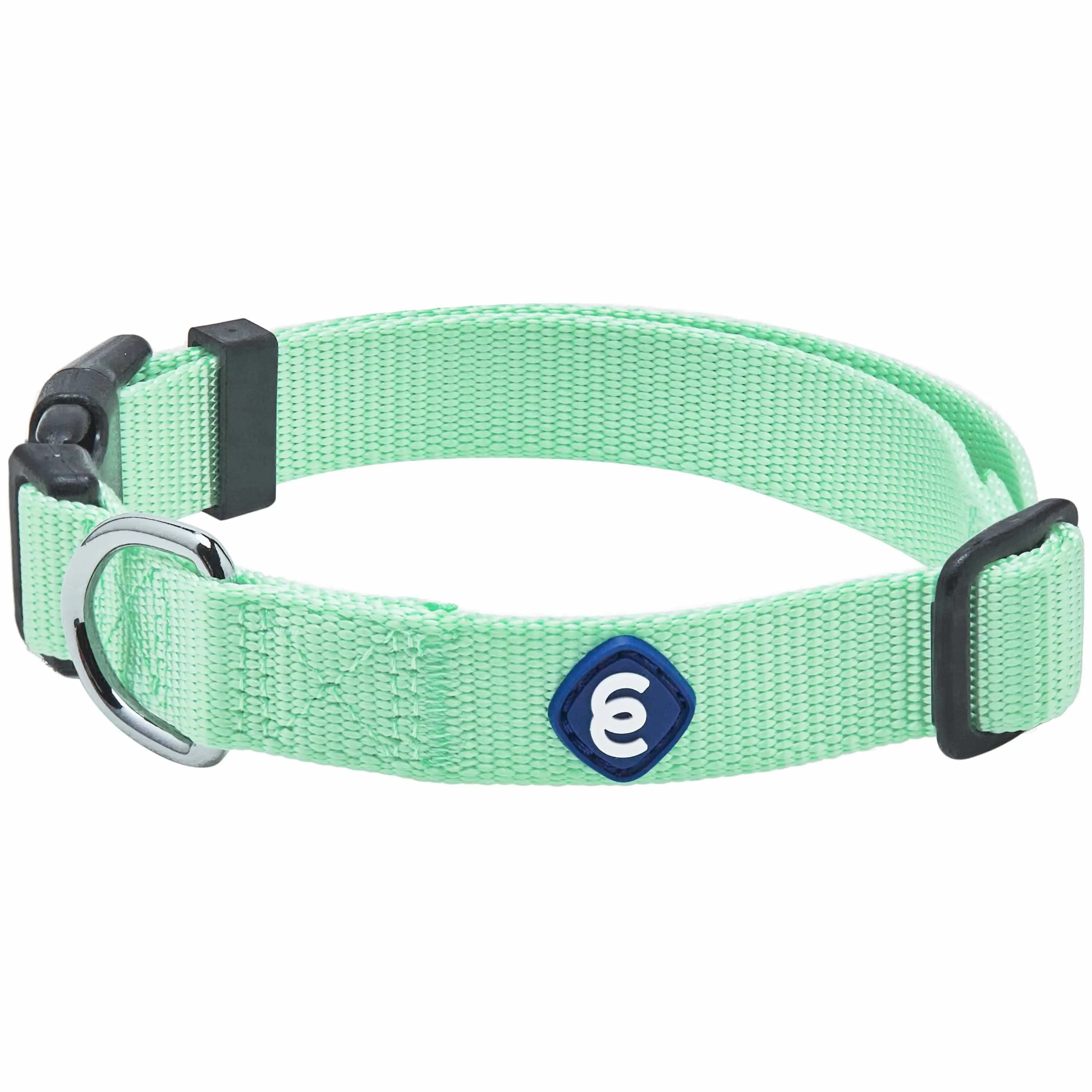 Classic Solid Color Adjustable Dog Collar, Green