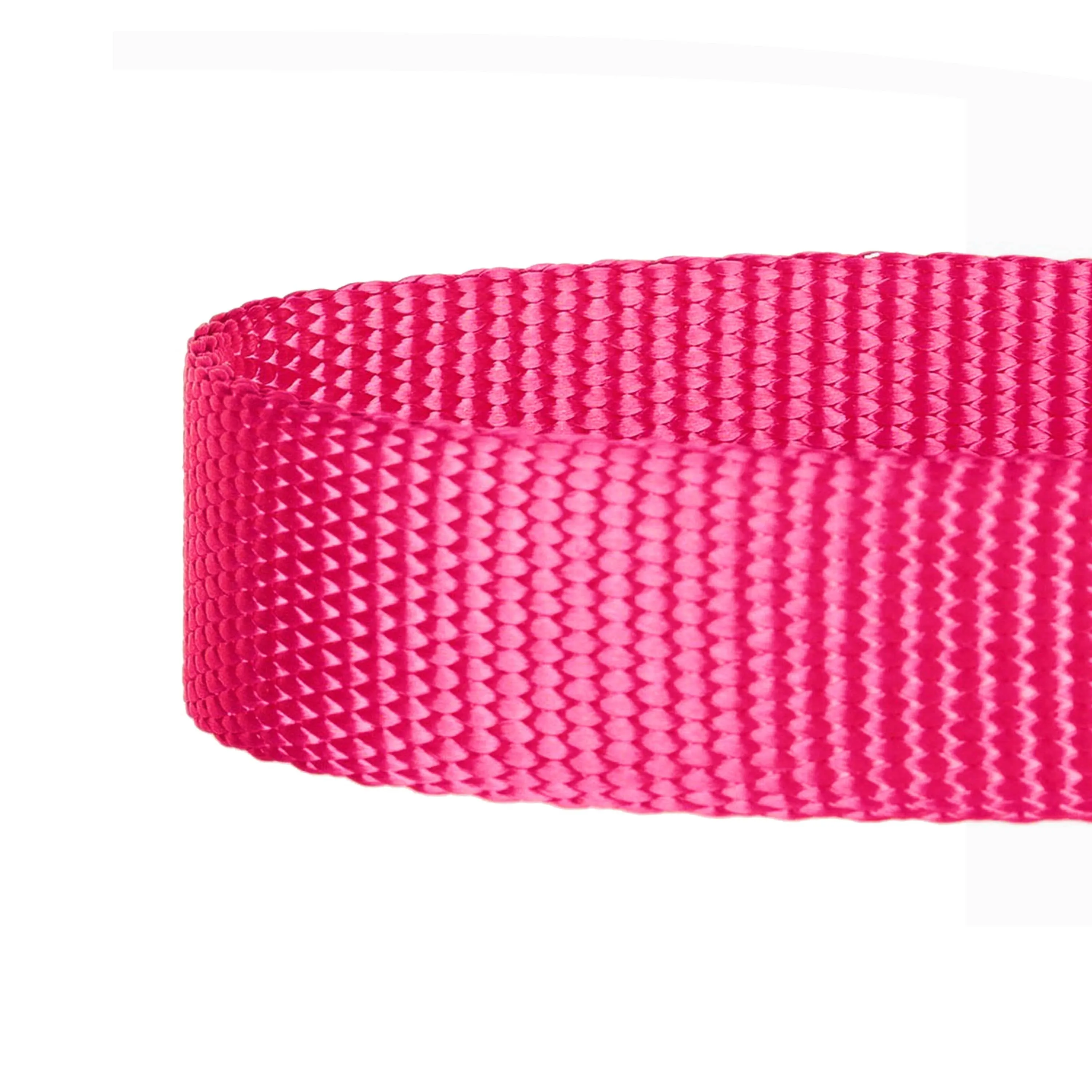 Classic Solid Color Adjustable Dog Collar, Pink/Red