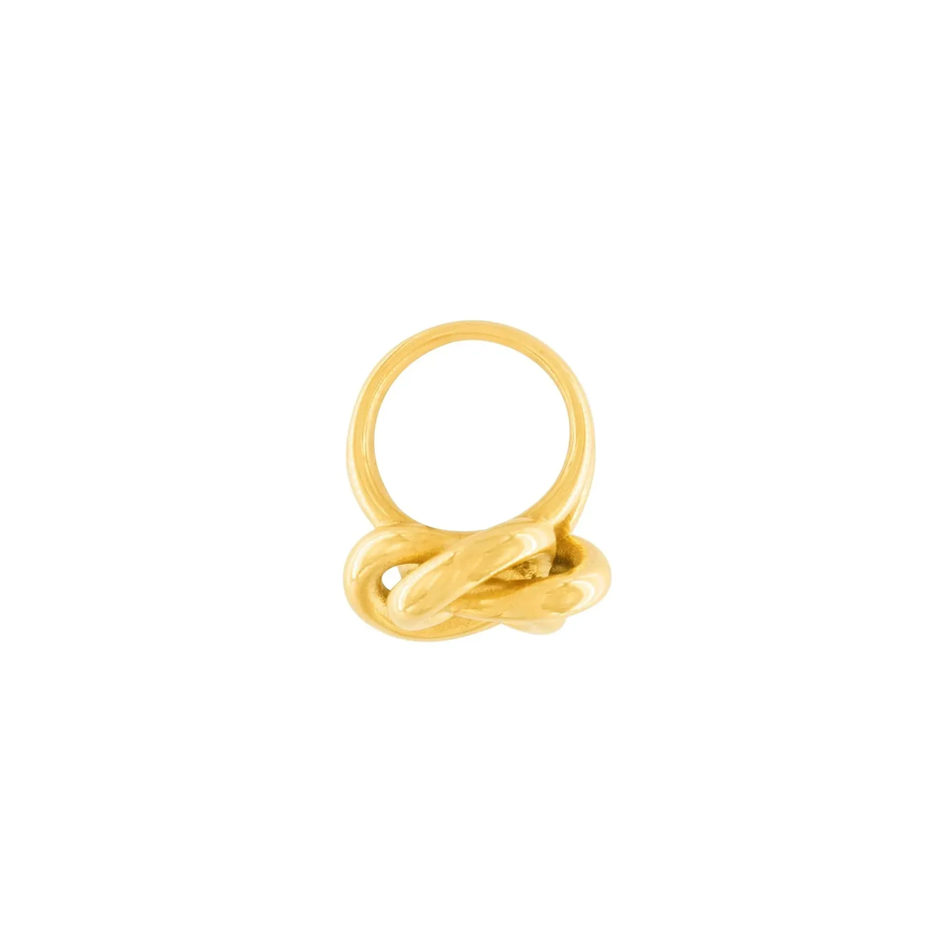 Courage Waterproof Chunky Twisted Statement Ring 18K Gold Plating