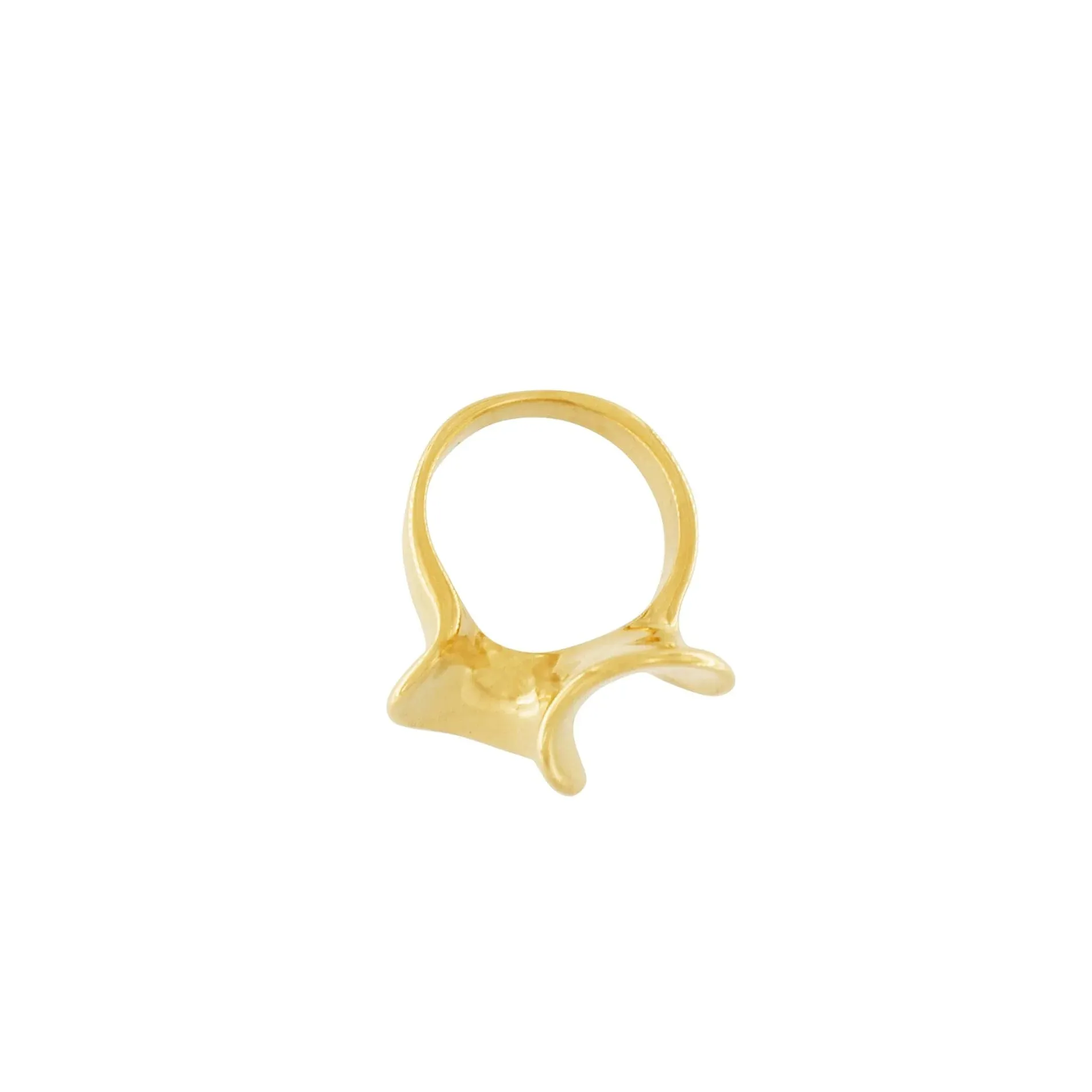 Courage Waterproof Single Twist Statement Ring 18K Gold Plating