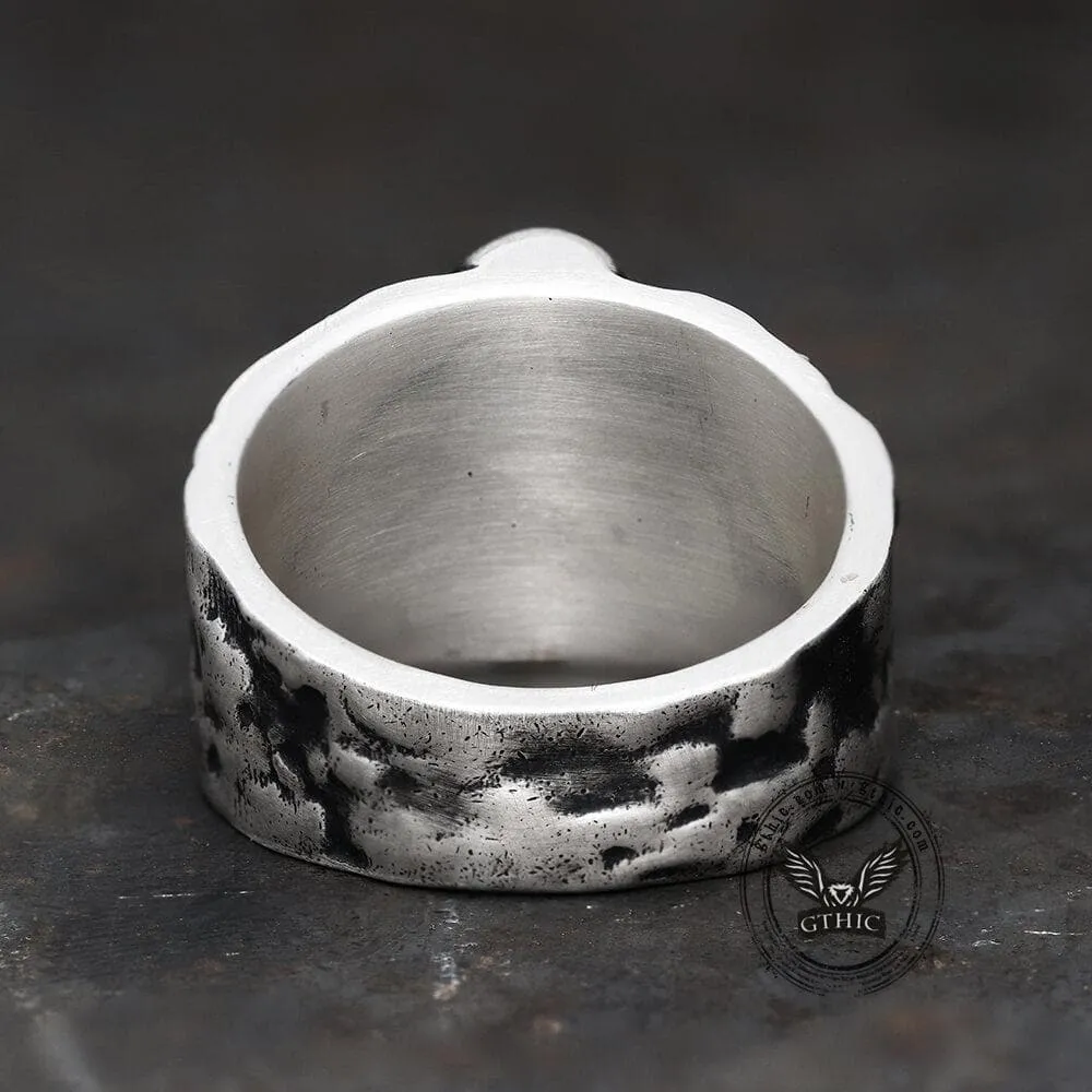 Crossbones Pirate Sterling Silver Skull Ring