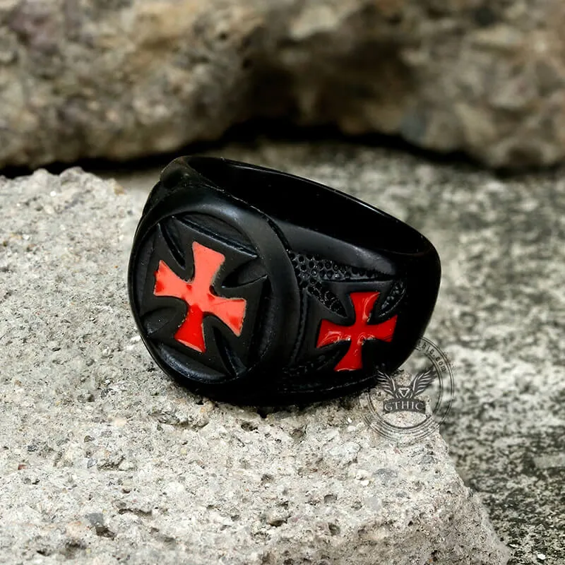 Crusader Iron Cross Stainless Steel Ring