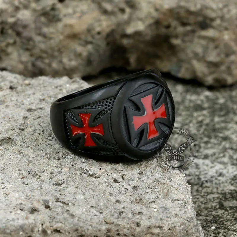 Crusader Iron Cross Stainless Steel Ring