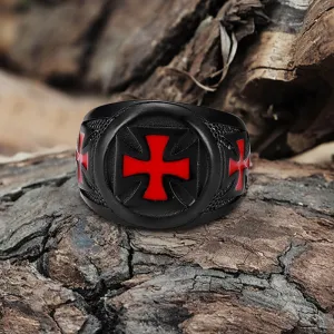 Crusader Iron Cross Stainless Steel Ring