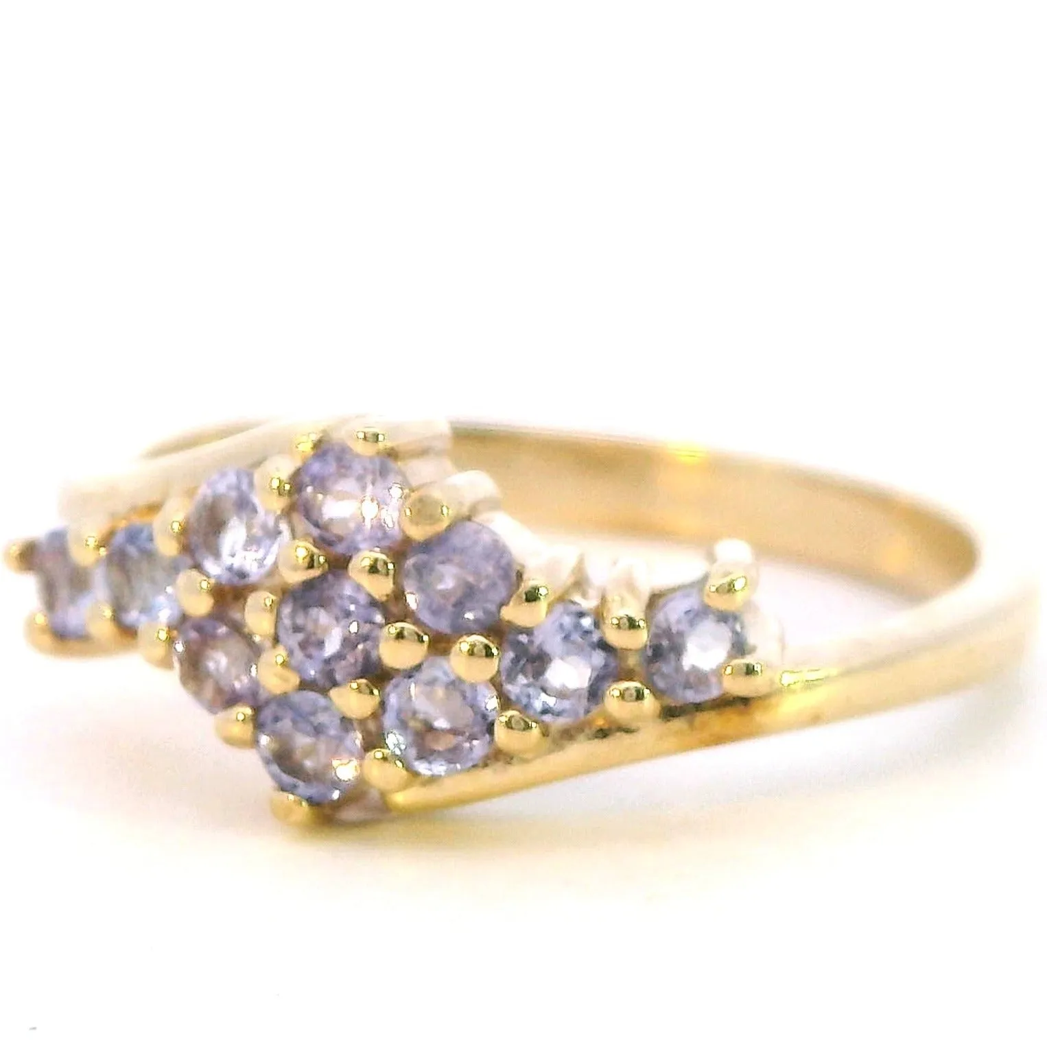 Delicate 9ct Yellow Gold Tanzanite Ring - A Touch of Unique Elegance