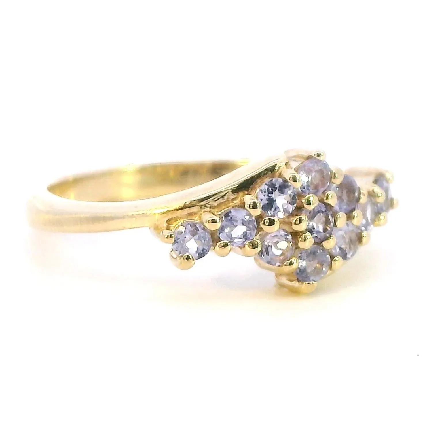 Delicate 9ct Yellow Gold Tanzanite Ring - A Touch of Unique Elegance