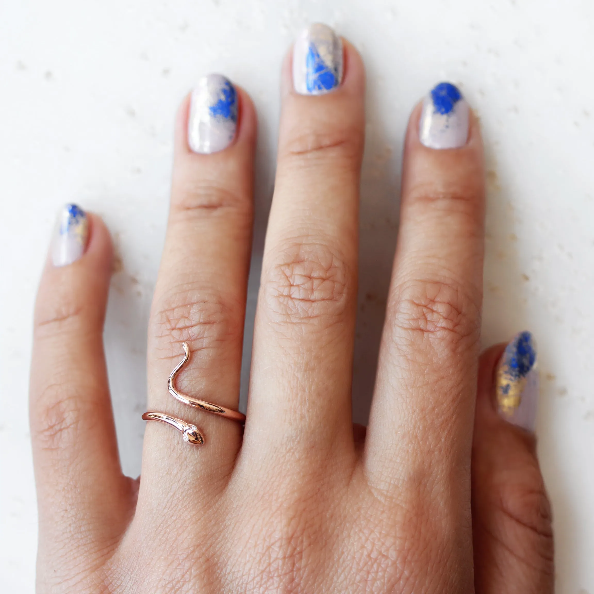 Diamond Eyes Snake Cuff Ring ♥