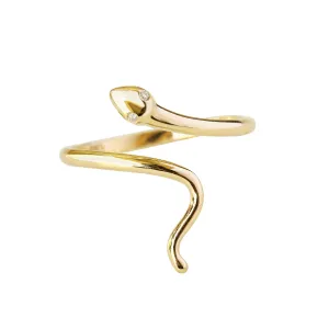 Diamond Eyes Snake Cuff Ring ♥