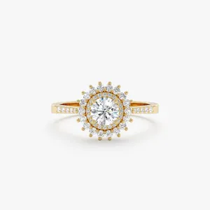 Diamond Starburst Engagement Ring, Sophie