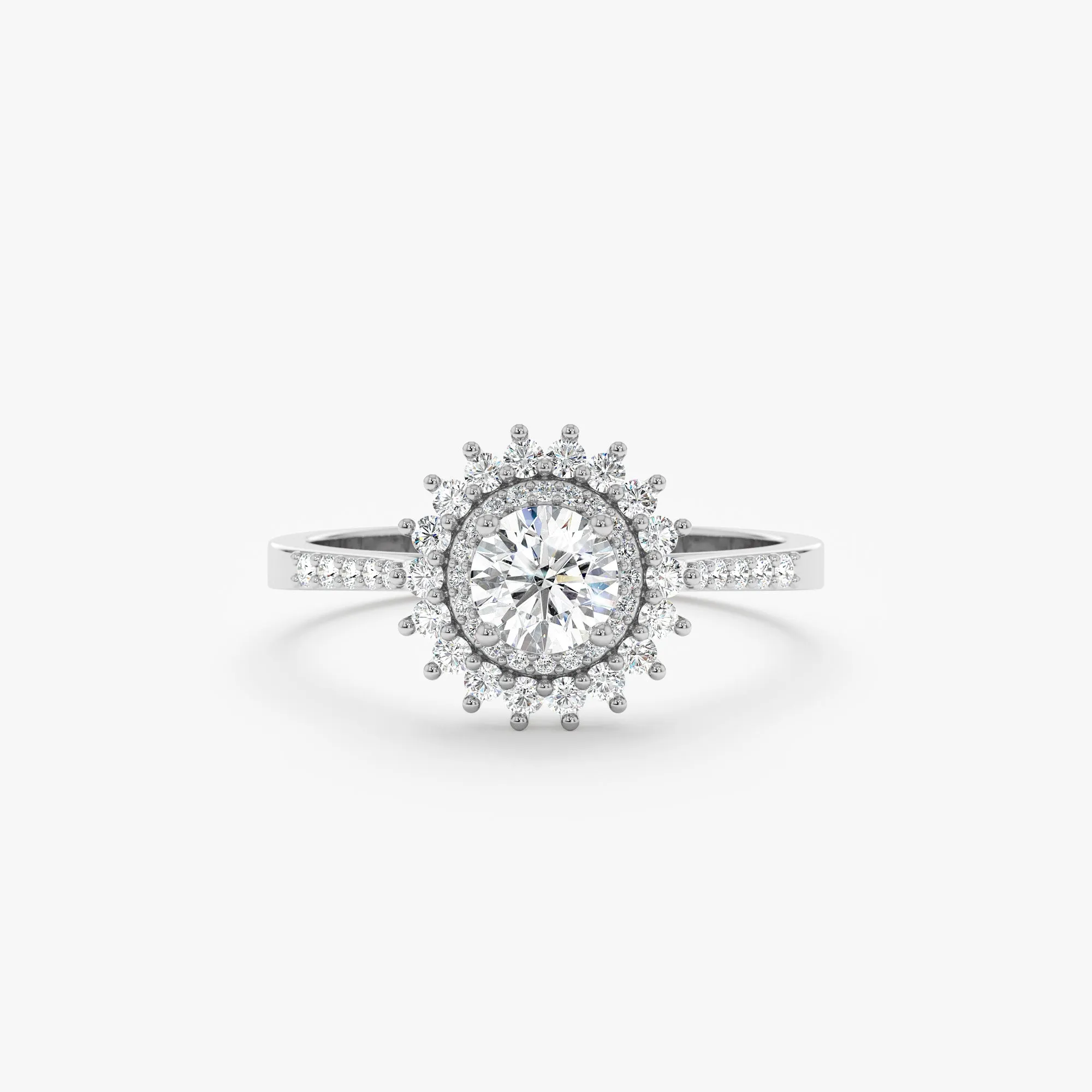 Diamond Starburst Engagement Ring, Sophie