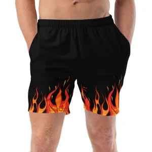 Fire flame swim trunk for men's