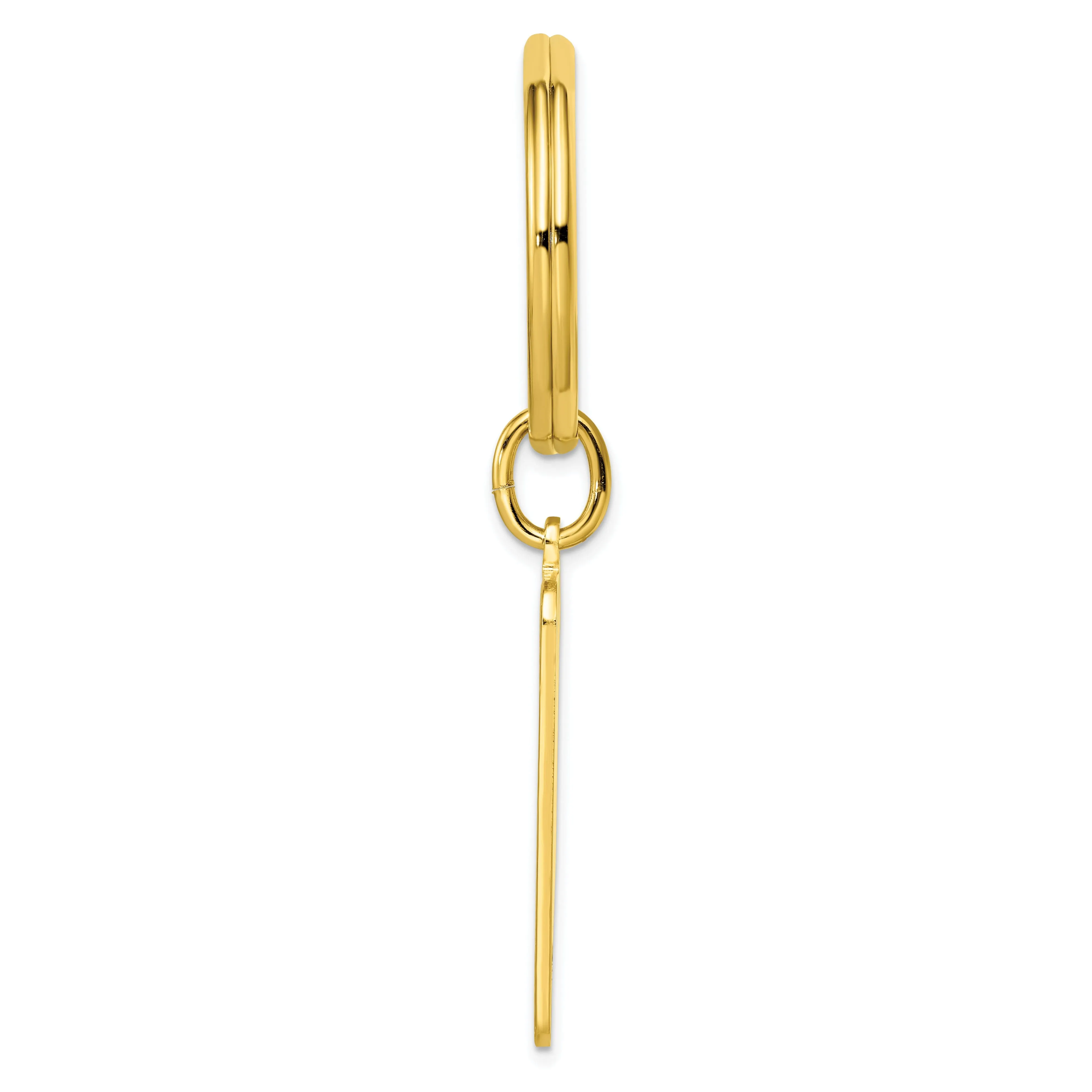 Gold Plated Satin Patterned Corner Key Ring