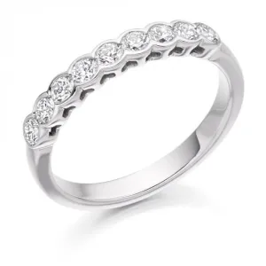 Harmony Collection 0.5ct Round Brilliant 3mm Half Eternity Ring