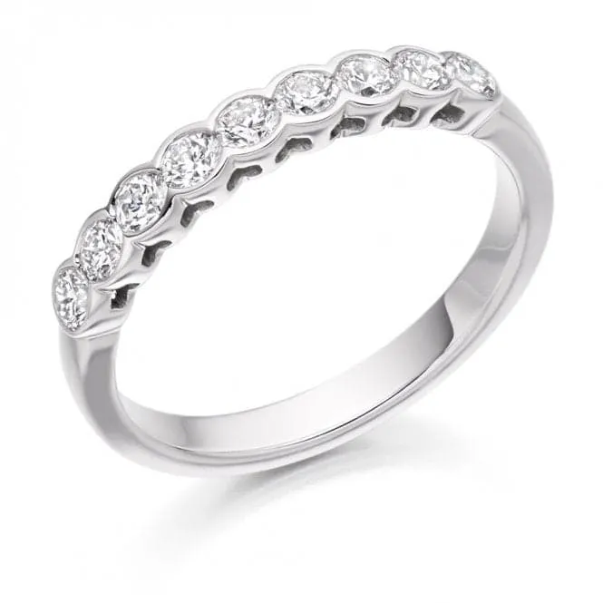 Harmony Collection 0.5ct Round Brilliant 3mm Half Eternity Ring