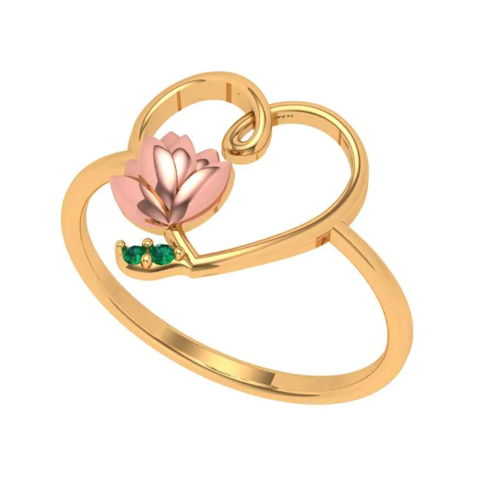 Heart Designed Gold Rings Design For Your Daily Wear