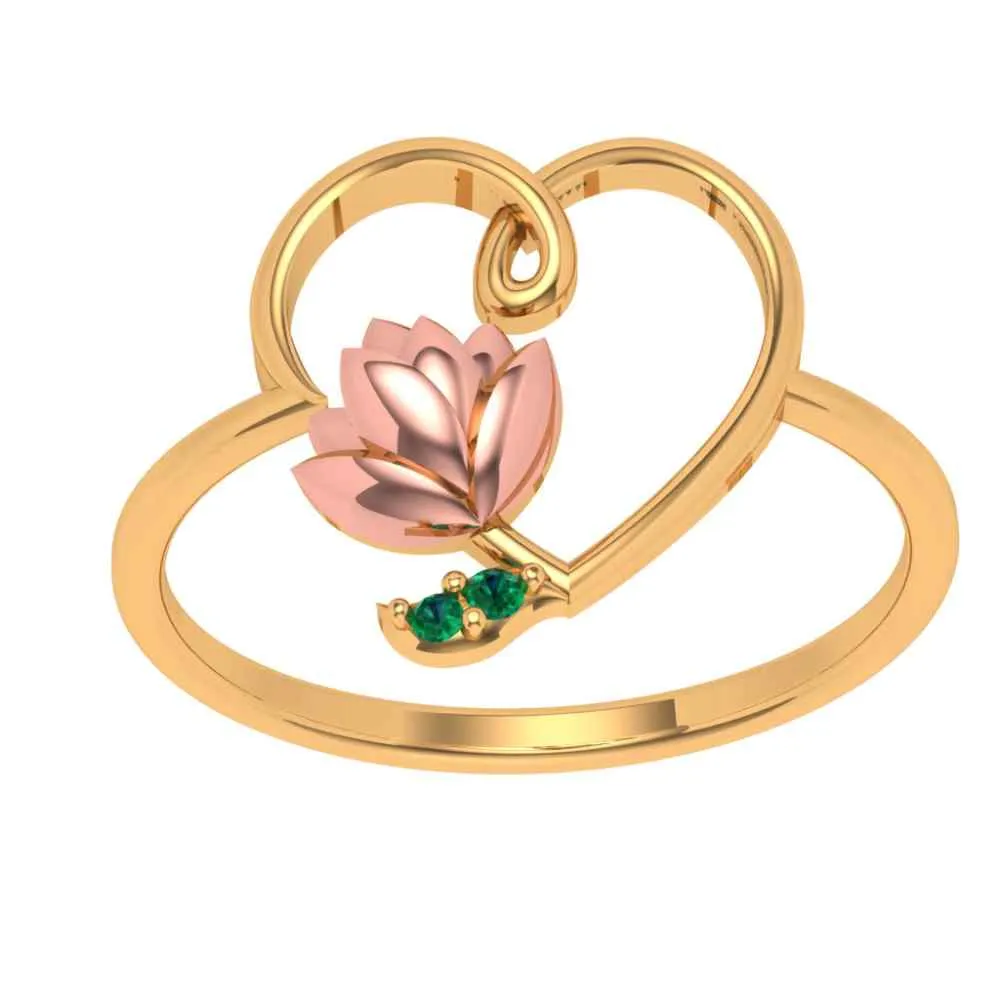 Heart Designed Gold Rings Design For Your Daily Wear