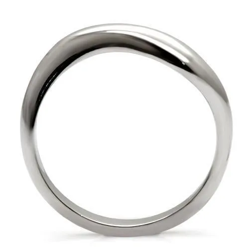 High polished (no plating) Stainless Steel Ring with No Stone for Women Style TK031