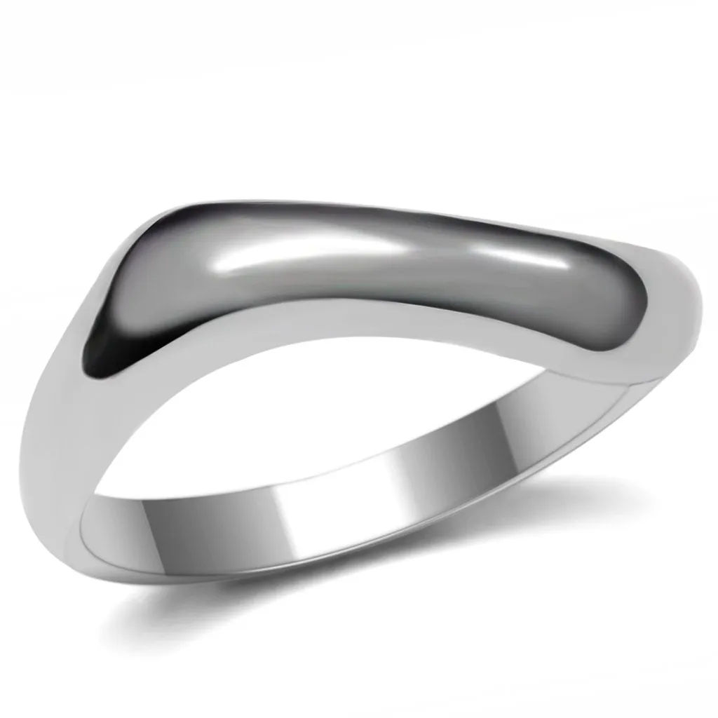 High polished (no plating) Stainless Steel Ring with No Stone for Women Style TK031