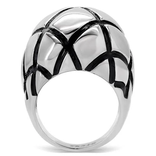 High polished (no plating) Stainless Steel Ring with No Stone for Women Style TK139