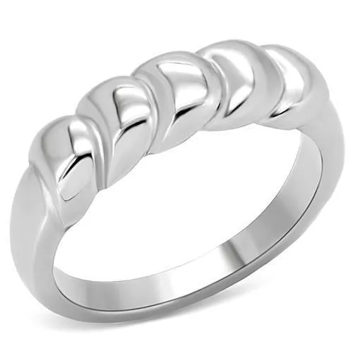 High polished (no plating) Stainless Steel Ring with No Stone for Women Style TK159