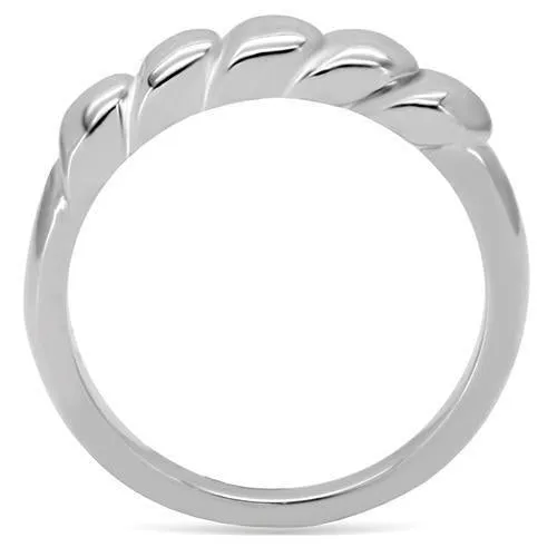 High polished (no plating) Stainless Steel Ring with No Stone for Women Style TK159