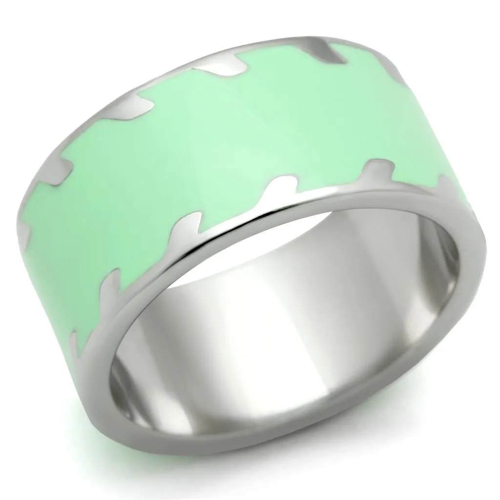 High polished (no plating) Stainless Steel Ring with No Stone for Women Style TK222