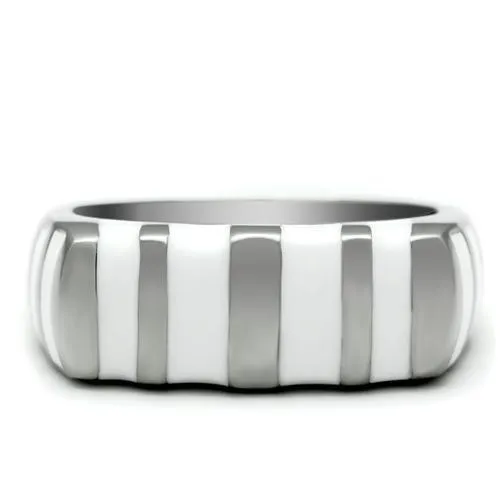 High polished (no plating) Stainless Steel Ring with No Stone for Women Style TK231