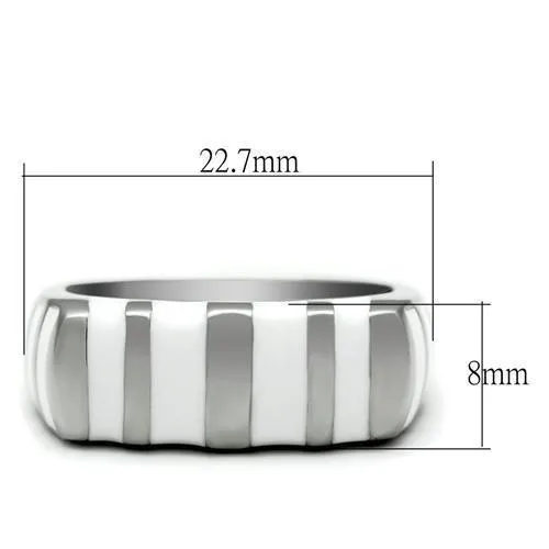 High polished (no plating) Stainless Steel Ring with No Stone for Women Style TK231