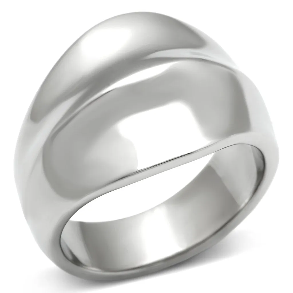 High polished (no plating) Stainless Steel Ring with No Stone for Women Style TK397