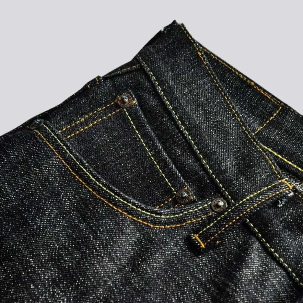 High-waist 16.5oz selvedge jeans
 for men