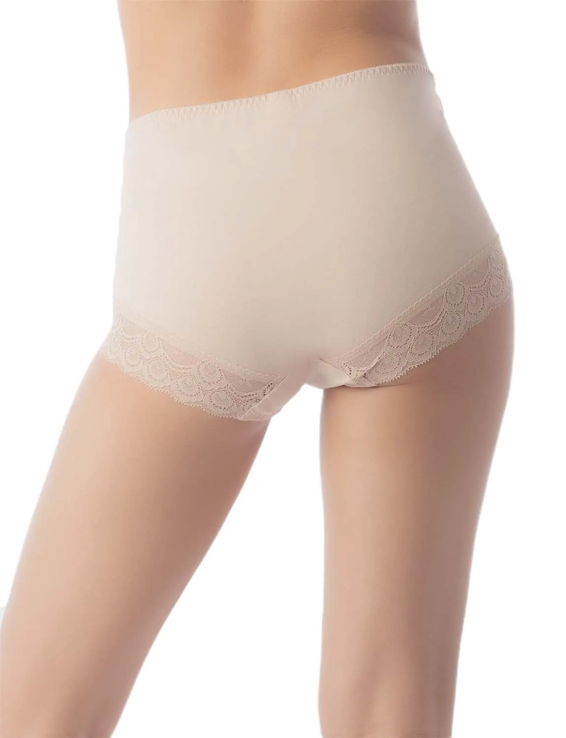 iB-iP Women's Soft Modals Comfort Lace V Shape High-cut High Waist Hipster Panties