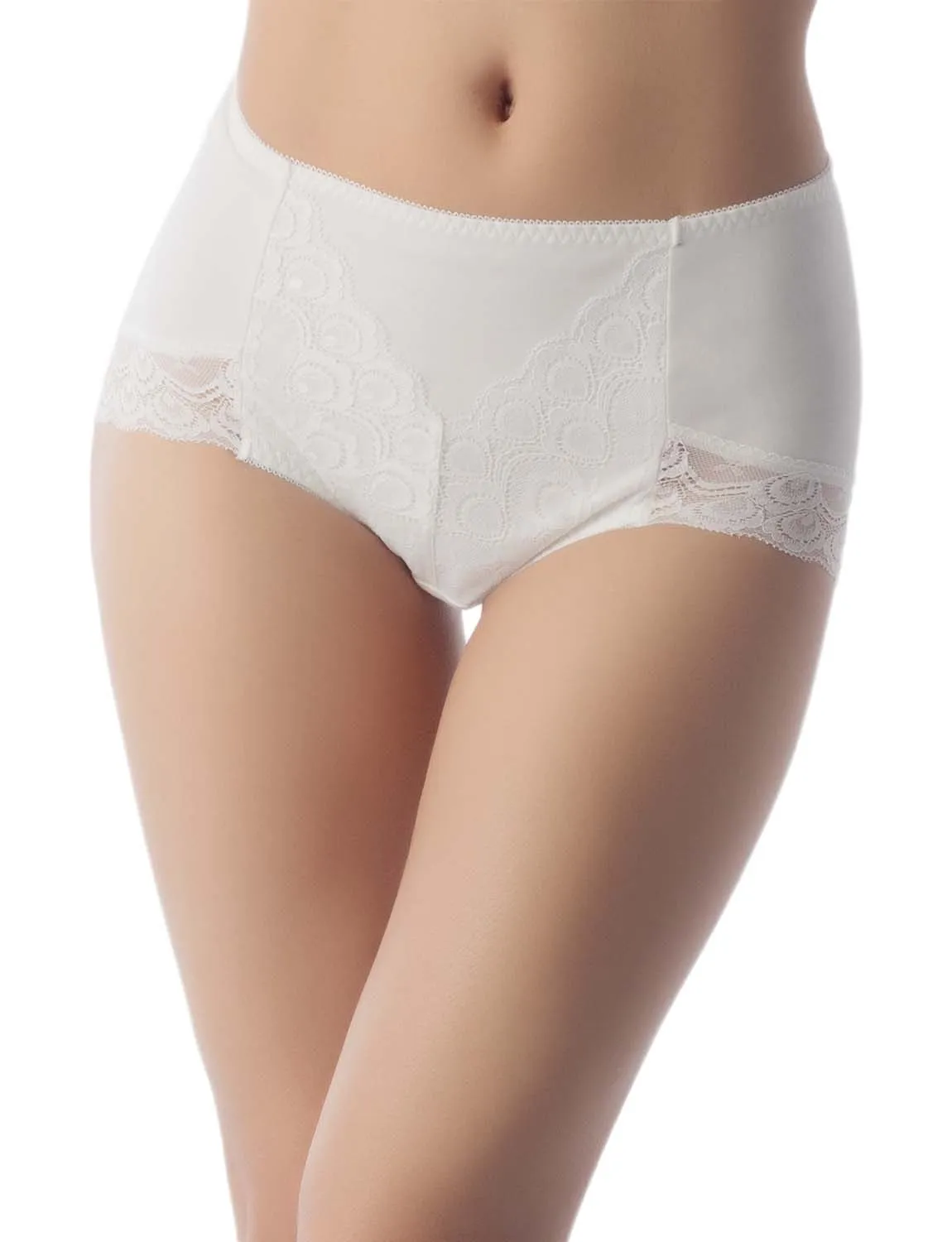 iB-iP Women's Soft Modals Comfort Lace V Shape High-cut High Waist Hipster Panties