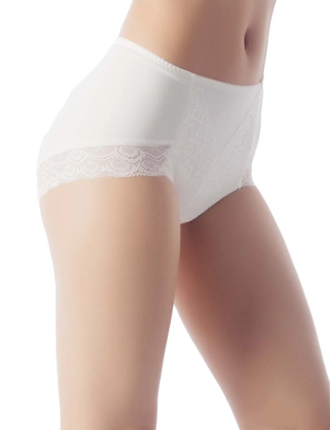 iB-iP Women's Soft Modals Comfort Lace V Shape High-cut High Waist Hipster Panties