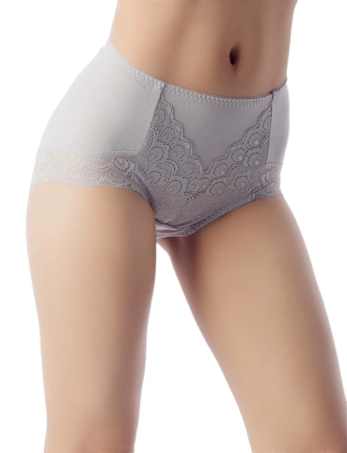 iB-iP Women's Soft Modals Comfort Lace V Shape High-cut High Waist Hipster Panties