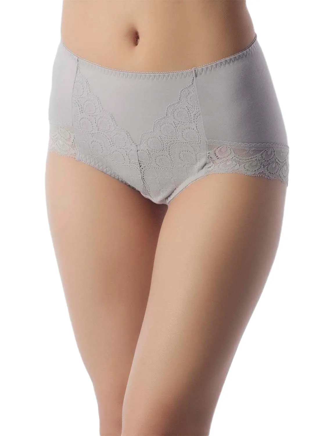 iB-iP Women's Soft Modals Comfort Lace V Shape High-cut High Waist Hipster Panties