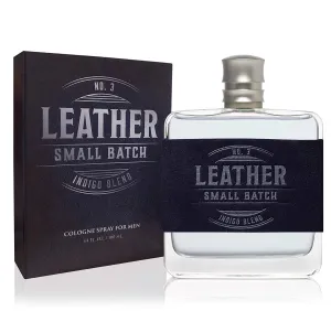 Leather No. 3 Small Batch Indigo Blend Men's Cologne by Tru Western - Woody, Earthy, Cedar Wood, and Masculine Scent - 3.4 oz 100 mL