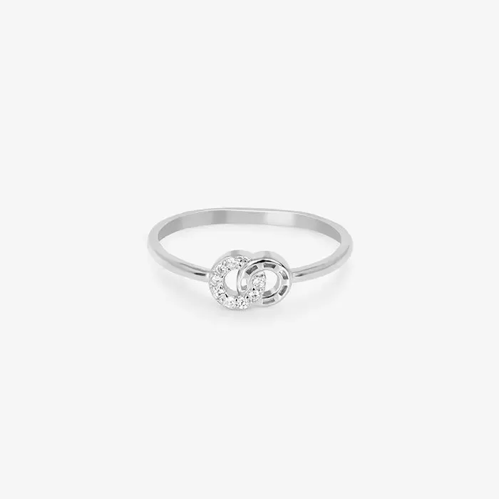 Linked Radiance CZ Silver Ring