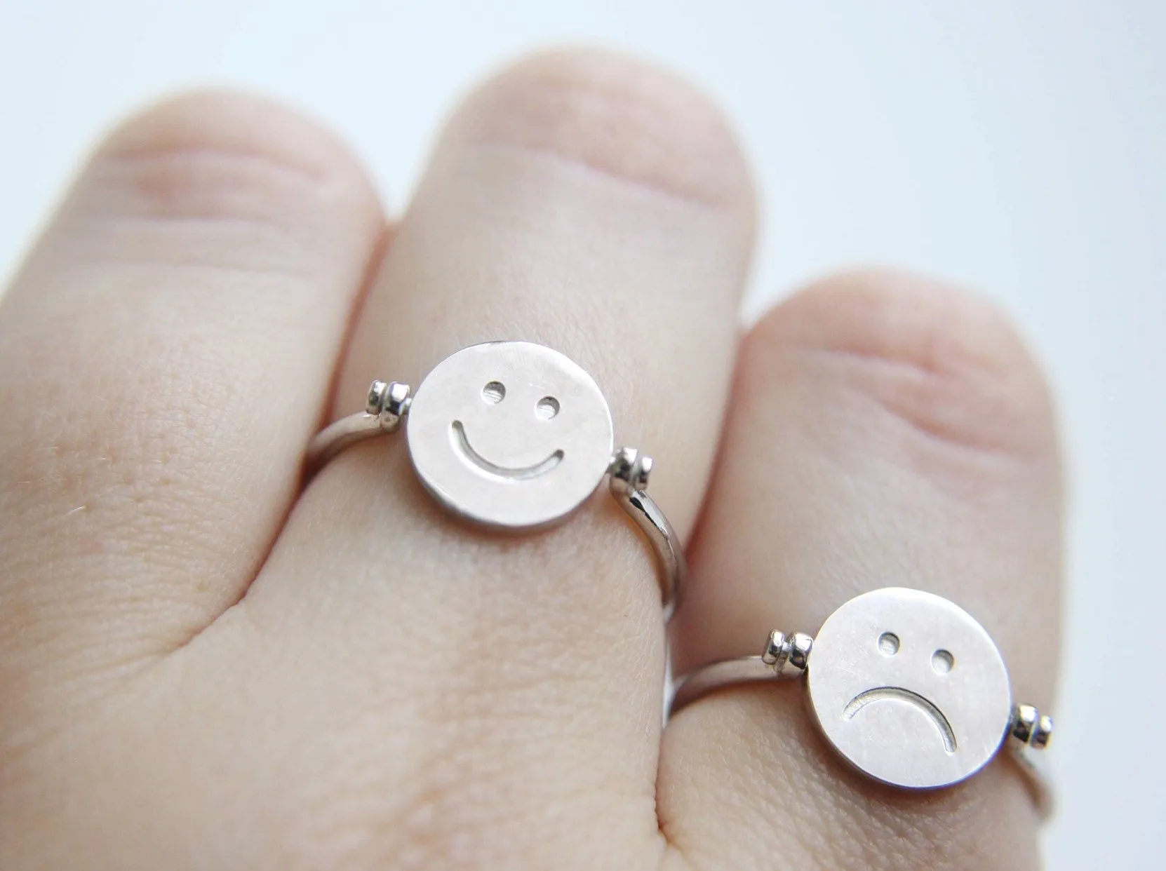 Mood Ring, Smiley Face Spinner Ring