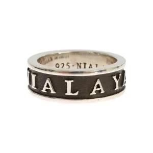 Nialaya Elegant Silver and Black Men's Sterling Ring