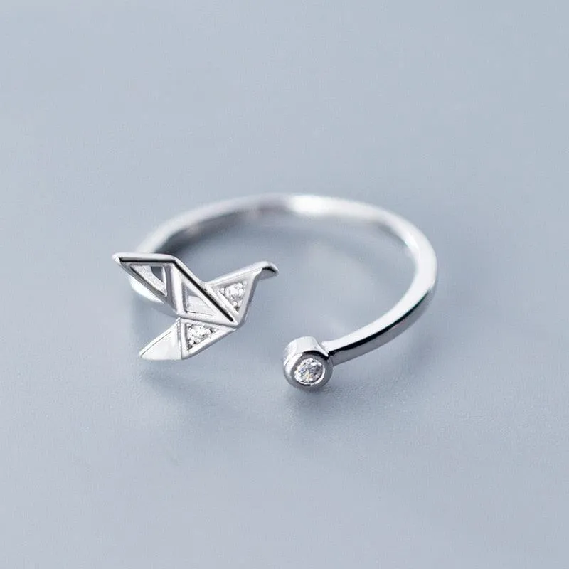 Origami Bird Minimal Ring