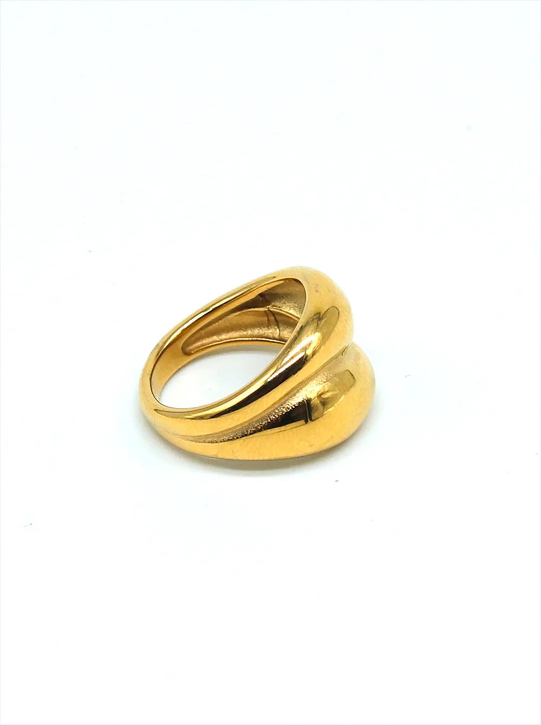 Ornaio 18k Gold Plated Anti-tarnish Stainless Steel Bulging ring