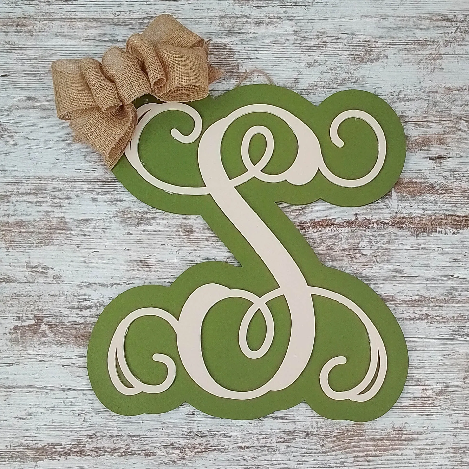 Personalized Door Hanger, Birch Wood Monogram Sign, Customizable Home Decor