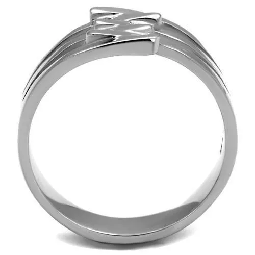 polished (no plating) Stainless Steel Ring with No Stone for Women Style TK2660