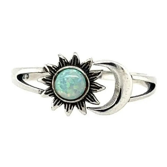 R156 Sun And Moon Ring